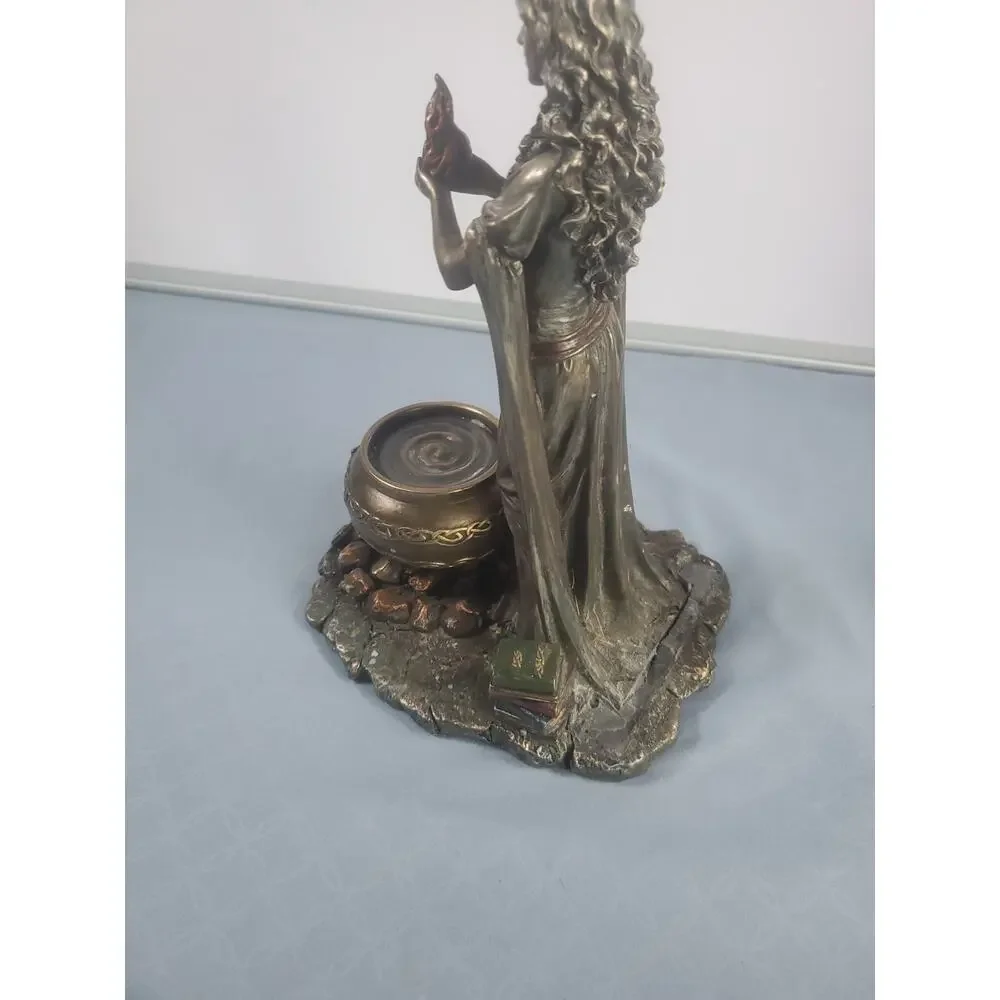 Brigid Goddess Statue: Cold Cast Bronze Finish, Hearth and Home Decor